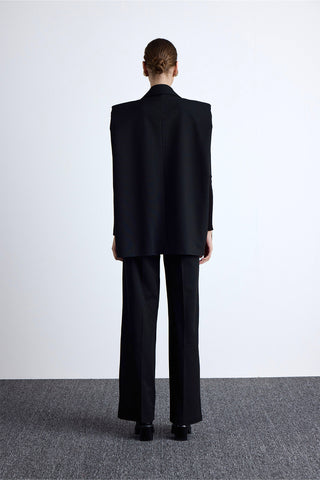 Wide Shoulder Vest Black