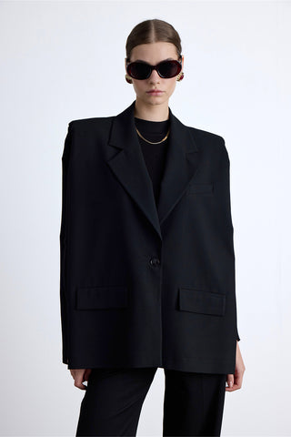 Wide Shoulder Vest Black