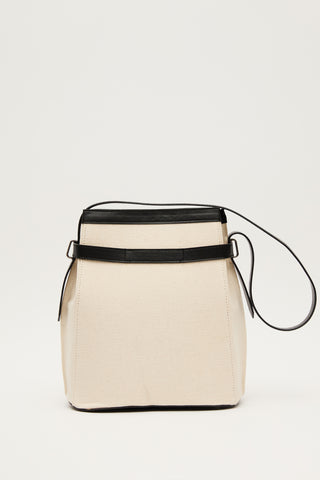 Milo Canvas Baguette Bag Beige