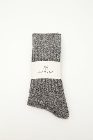 Thick Ribbed Socks Grey