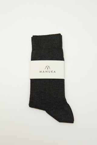 Classic Ribbed Socks Anthracite