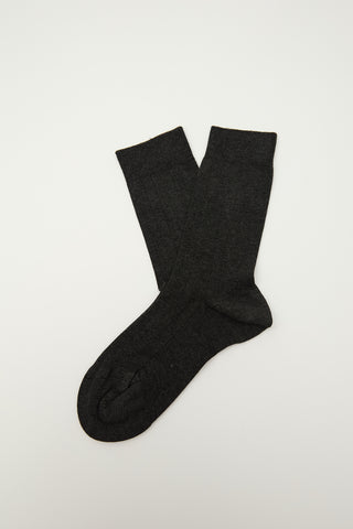 Classic Ribbed Socks Anthracite