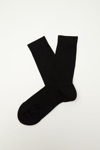 Classic Ribbed Socks Black