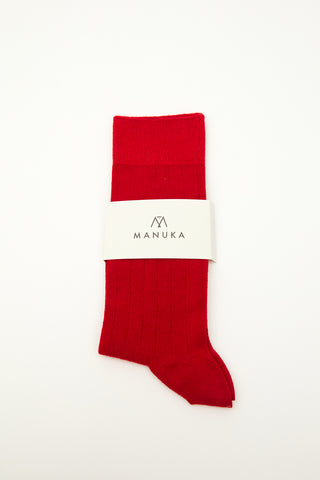 Classic Ribbed Socks Red
