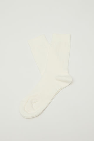 Classic Ribbed Socks Ecru