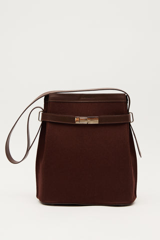 Milo Canvas Baguette Bag Brown