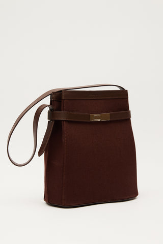 Milo Canvas Baguette Bag Brown