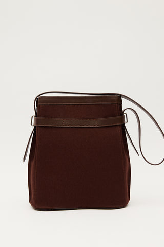 Milo Canvas Baguette Bag Brown