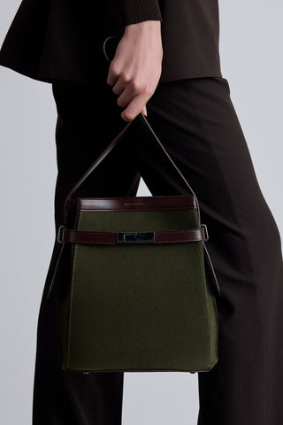 Milo Canvas Baguette Bag Khaki