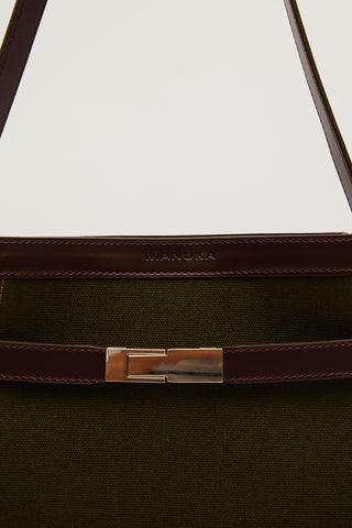 Milo Canvas Baguette Bag Khaki