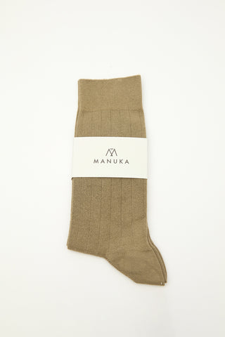 Classic Ribbed Socks Khaki