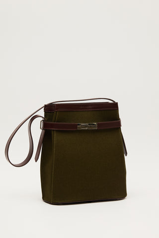 Milo Canvas Baguette Bag Khaki