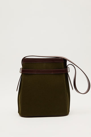 Milo Canvas Baguette Bag Khaki