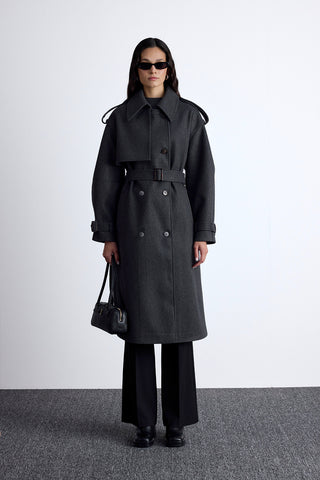 Epaulet Cachet Coat Anthracite