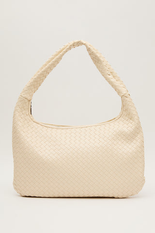 Frances Large Knit Bag Beige