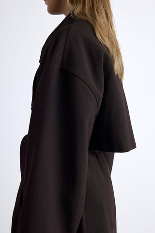 Nicola Double Breasted Trench Coat Dark Brown