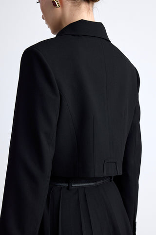 Klasik Kırpılmış Blazer Siyah