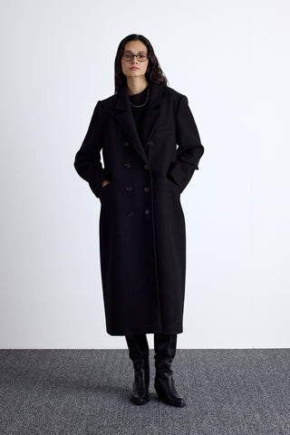 Tailored Masculine Coat Black