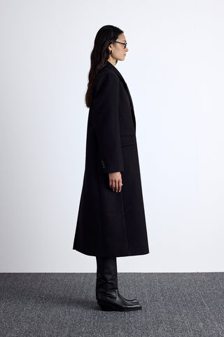 Tailored Masculine Coat Black