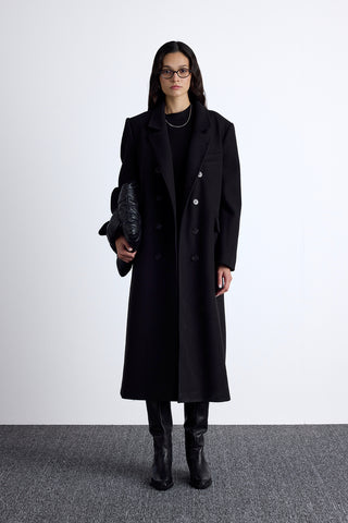 Tailored Masculine Coat Black