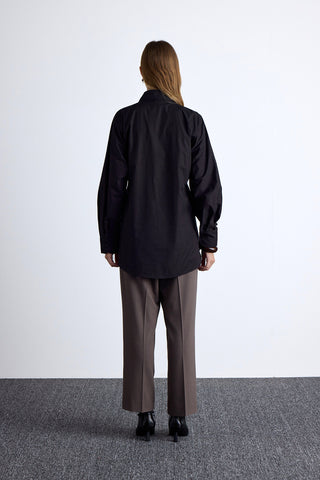 Adjustable Waist Shirt Black