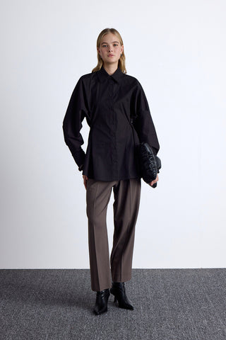Adjustable Waist Shirt Black