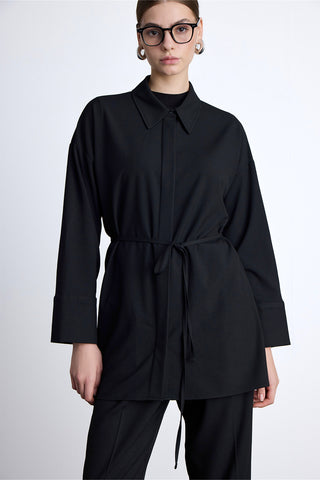 Wide Collar Tunic Black