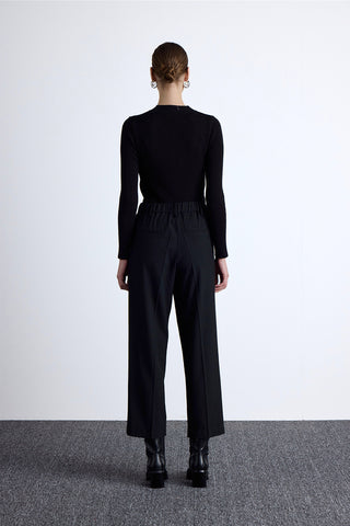 Classic Pleated Pants Black