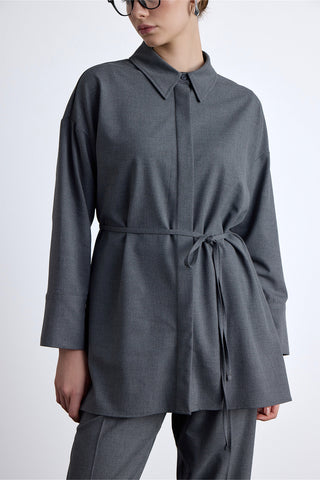 Wide Collar Tunic Grey