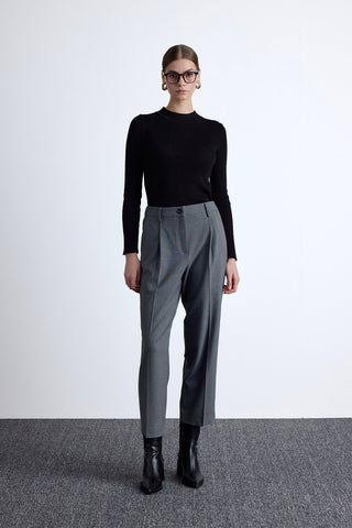 Classic Pleated Pants Grey