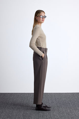 Classic Pleated Pants Mink