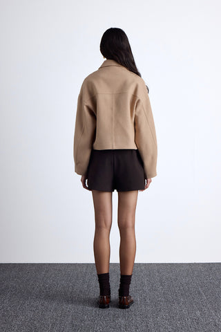 Slit Skort Dark Brown