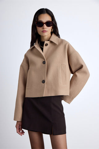 Dori Short Cachet Coat Camel
