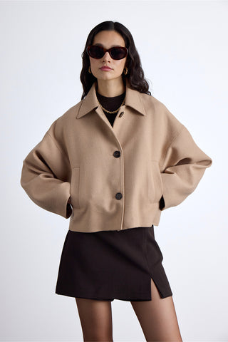 Dori Short Cachet Coat Camel