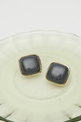 Antique Marble Earrings Black