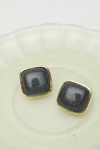 Antique Marble Earrings Black