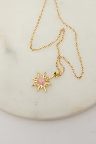 North Star Necklace Pink