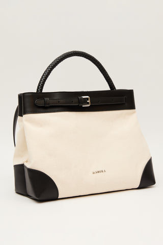 Belted Canvas Bag Beige