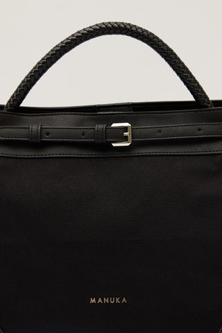 Belted Canvas Bag Black