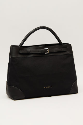 Belted Canvas Bag Black