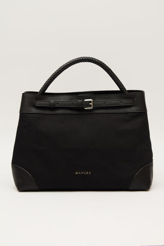 Belted Canvas Bag Black