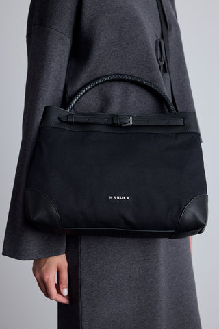 Belted Canvas Bag Black