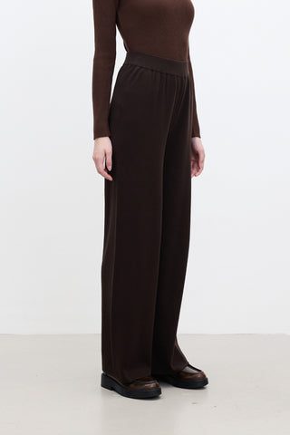 Straight Leg Knit Pants Brown