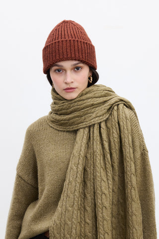 Cable-Knit Scarf Sand