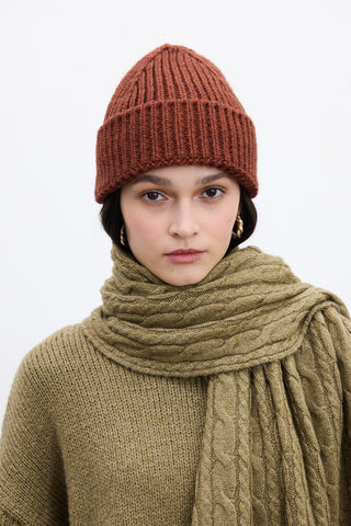 Cable-Knit Scarf Sand