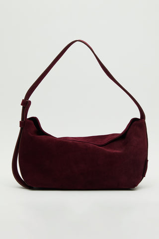 Ari Suede Shoulder Bag Burgundy