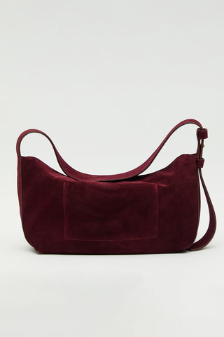 Ari Suede Shoulder Bag Burgundy