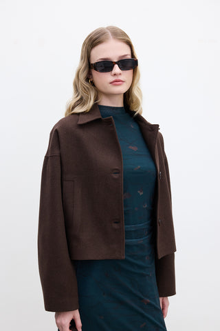 Dori Short Cachet Coat Brown