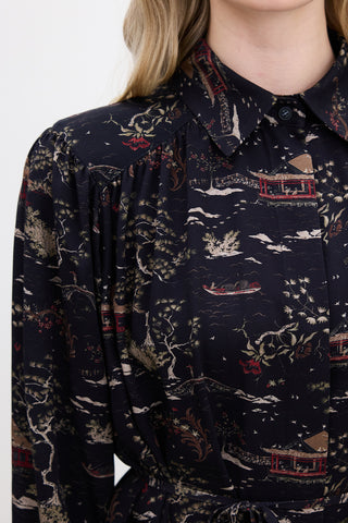 Kemerli Retro Stil Gömlek Osaka