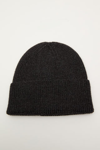 Ribbed Knit Beanie Anthracite